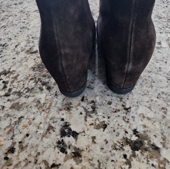 Prada Brown Suede Lace-up Booties - Picture 4 of 8